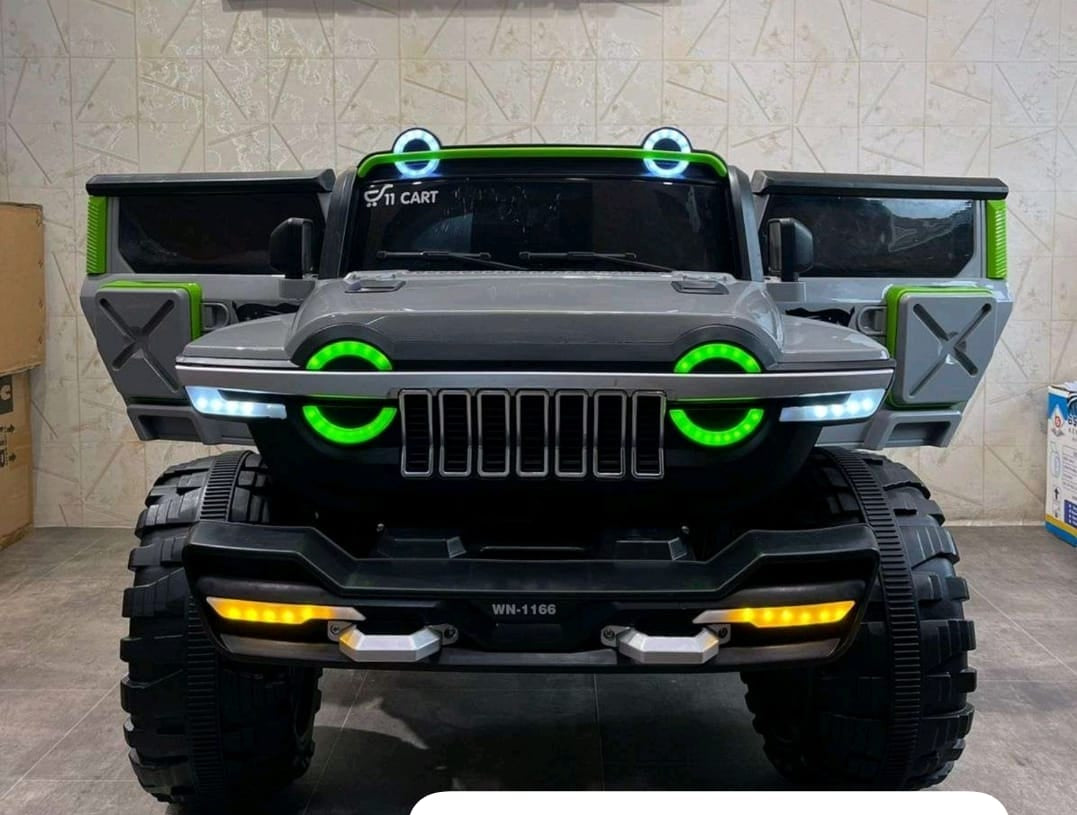 4X4 Safari Explorer: Rechargeable Ride-On Jeep for Kids with Colorful Led Lights and Musical Adventure